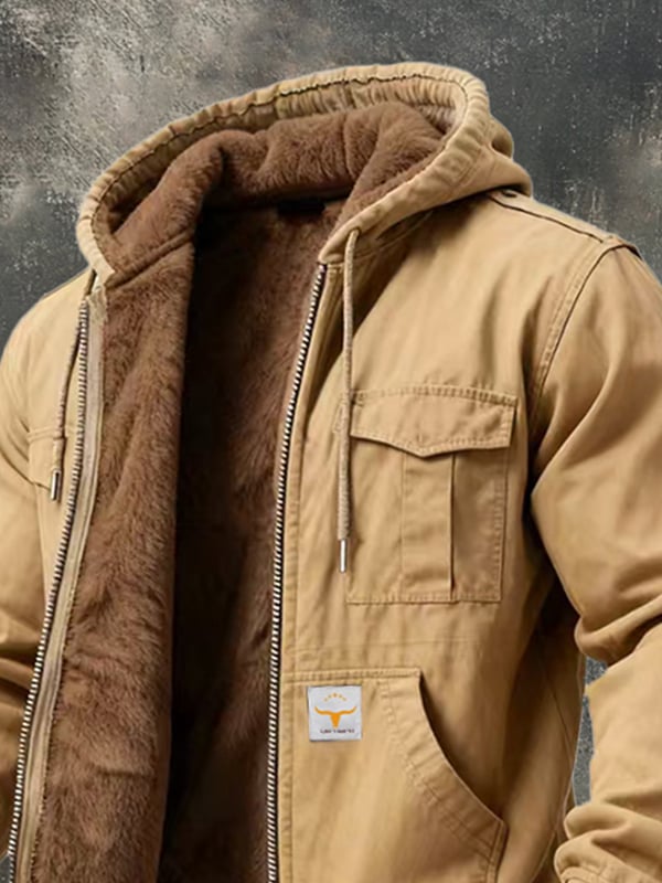 Riccardo - מעיל קפוצ'ון רטרו עם כיס