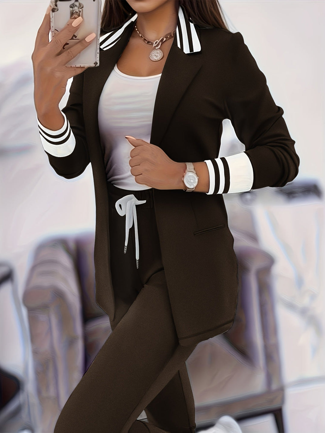 Ingelore - סט שני חלקים מפוספס ואופנתי