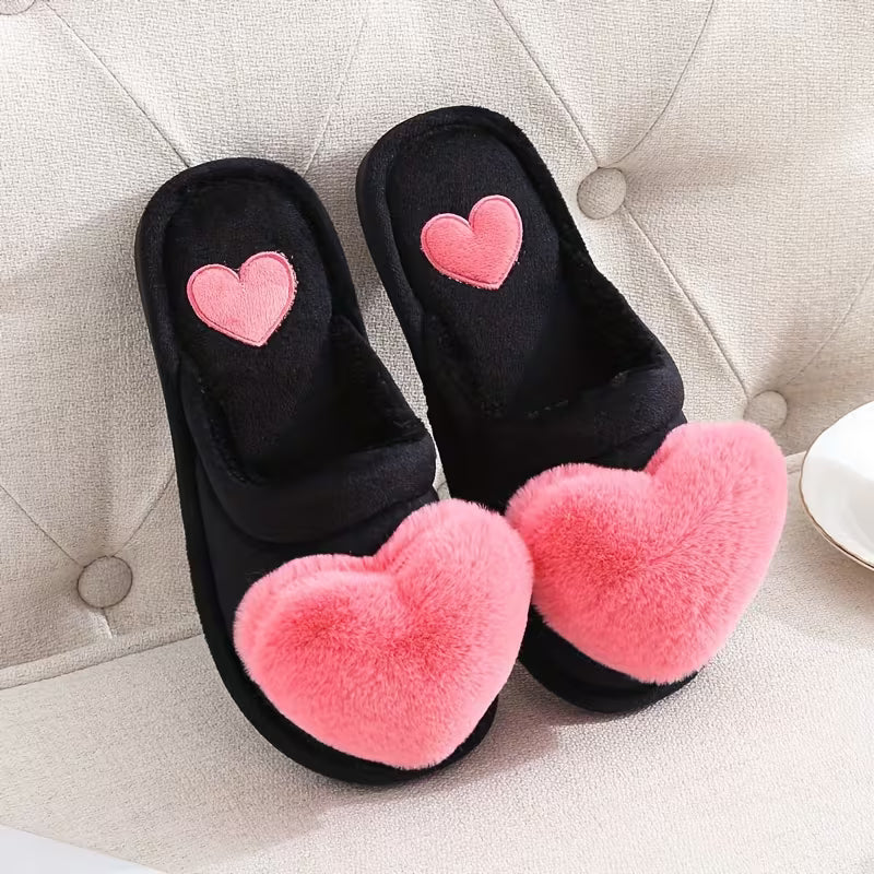 Zeliha - נעלי בית רכות בצורת לב עם סוליות נגד החלקה