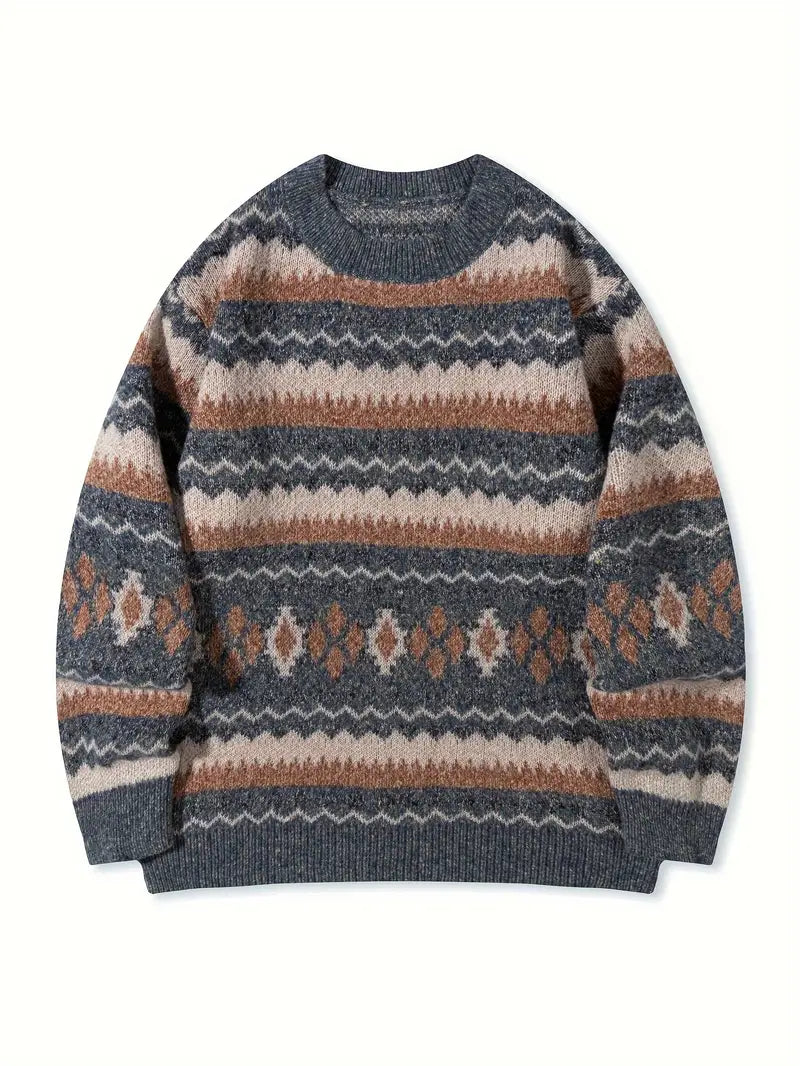 Hartman - סוודר סרוג גיאומטרי קז'ואל