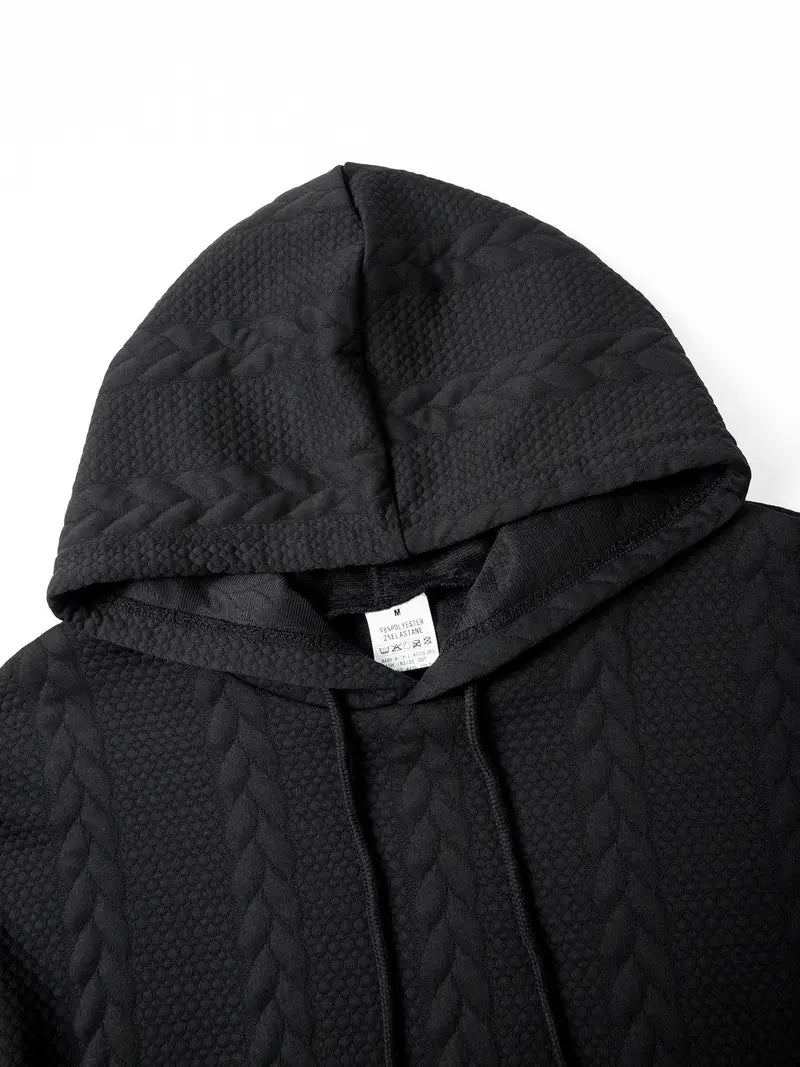 Connolly - סוודר קז'ואל סרוג עם כובע וכיס קדמי