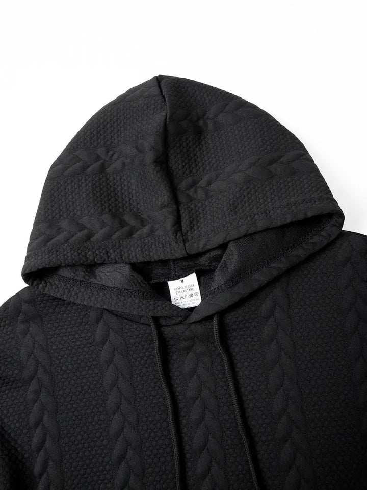 Connolly - סוודר קז'ואל סרוג עם כובע וכיס קדמי