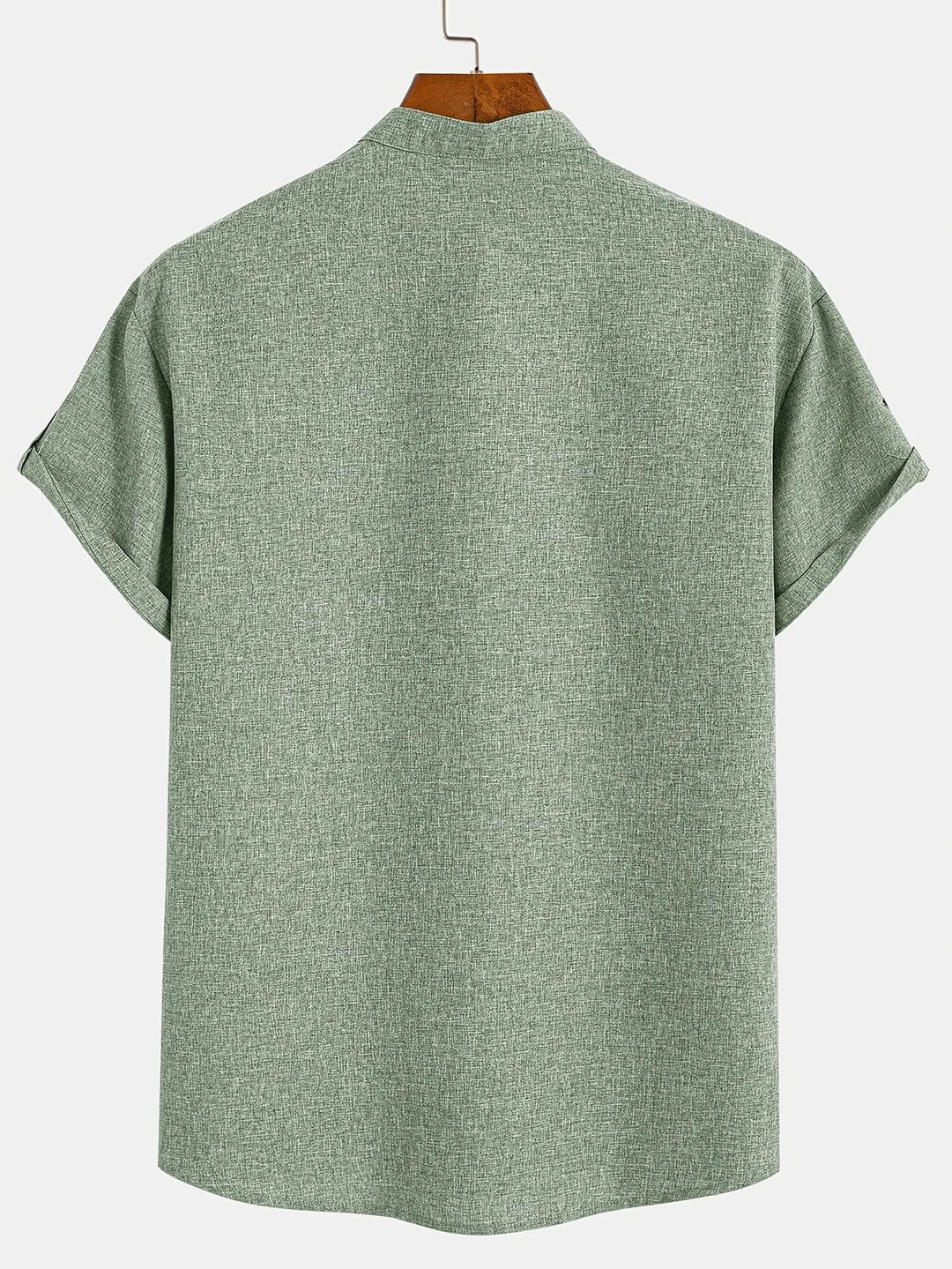 Elliott - חולצה אלגנטית עם שרוולים קצרים וצווארון עומד