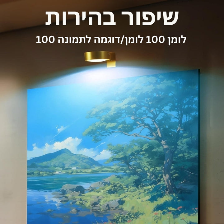 GlowFrame - מנורת ציור מגנטית עם 13 מצבי תאורה ( חבילה של 3 )