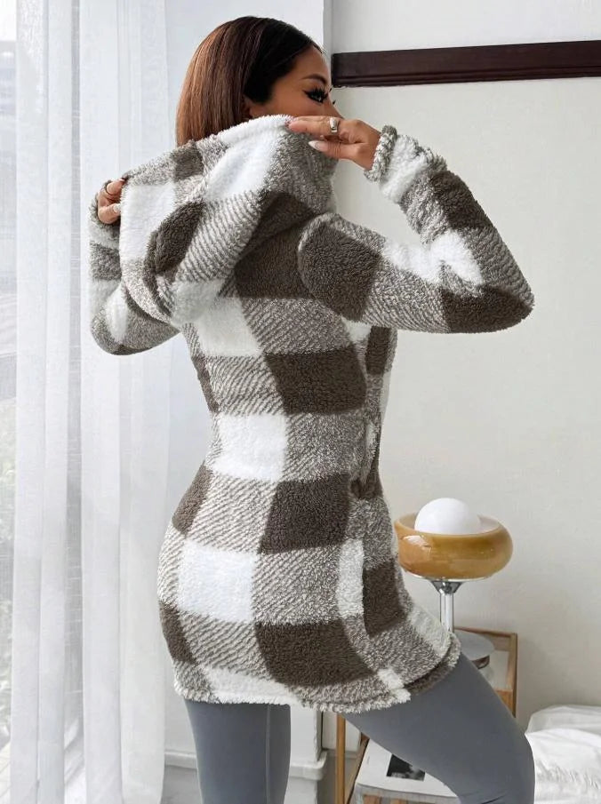 Tissaia - מעיל מסוגנן עם ברדס ורוכסן