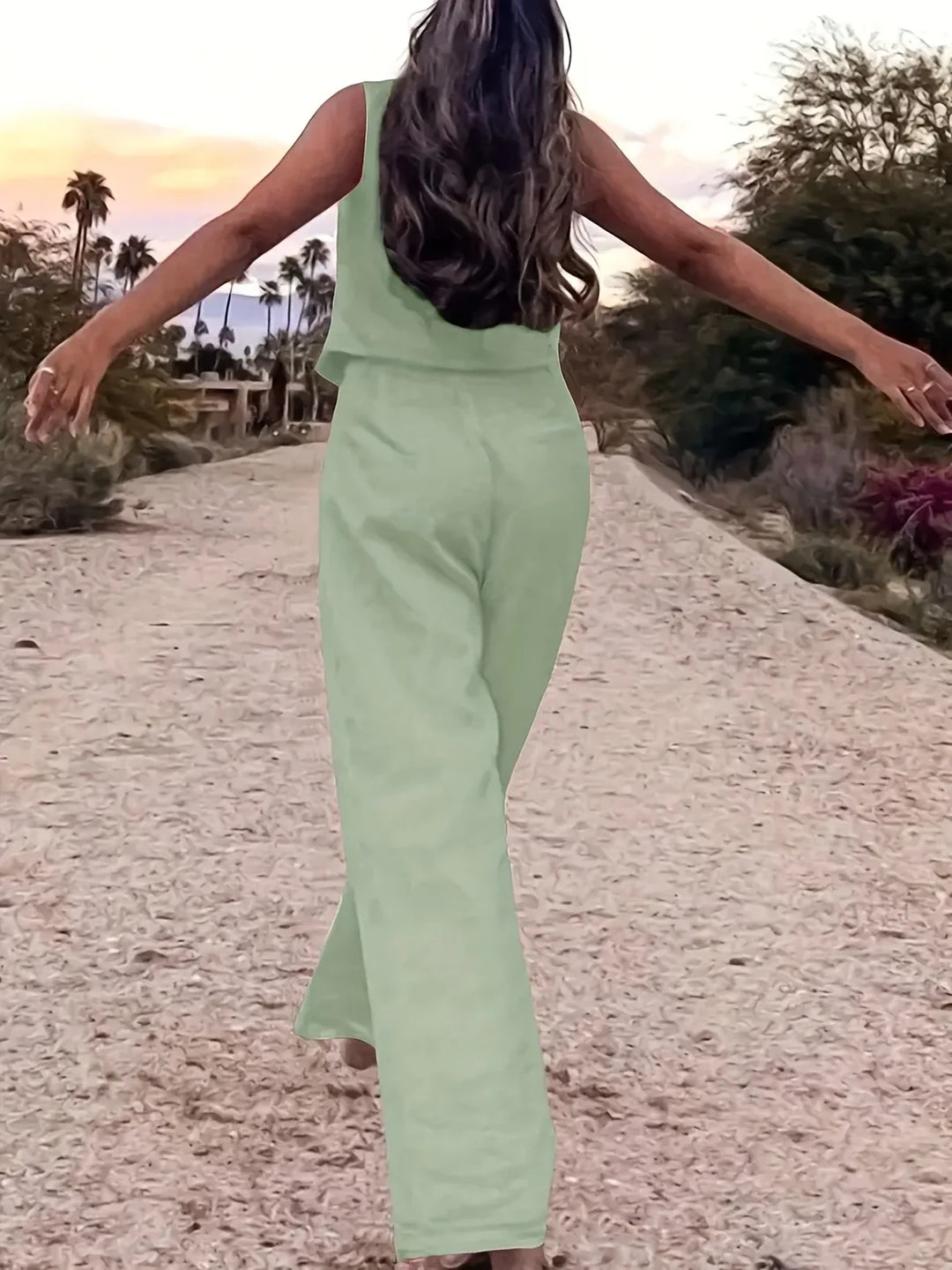 Jorja - סט אלגנטי ללא שרוולים בשני חלקים