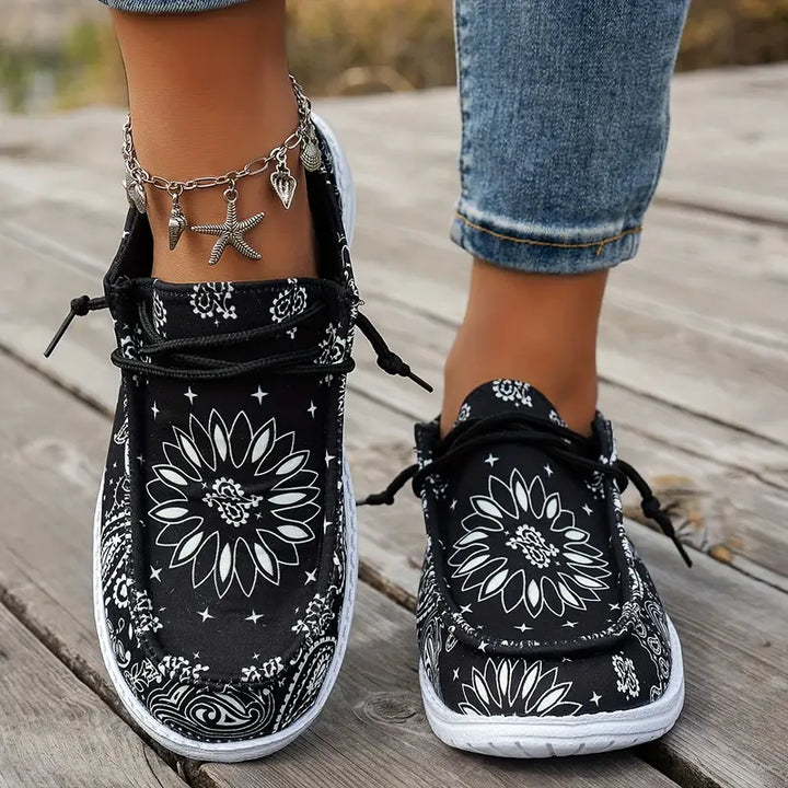 Isavella - נעלי קיץ קז'ואל עם דפוס פרחוני