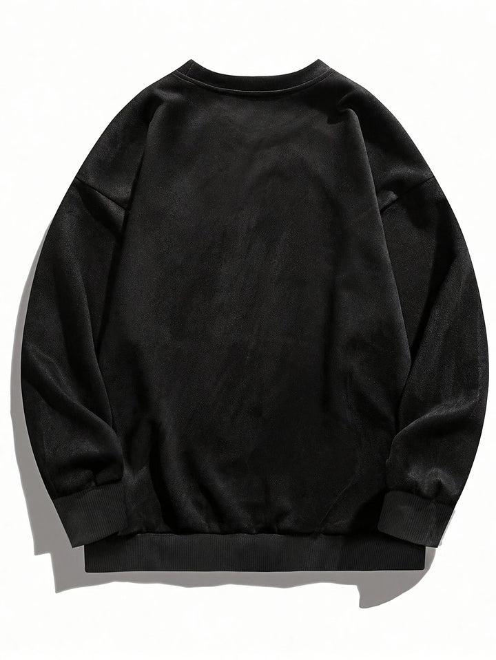 Nicholson - חולצת שרוולים ארוכים עם צווארון עגול בסגנון קז'ואל