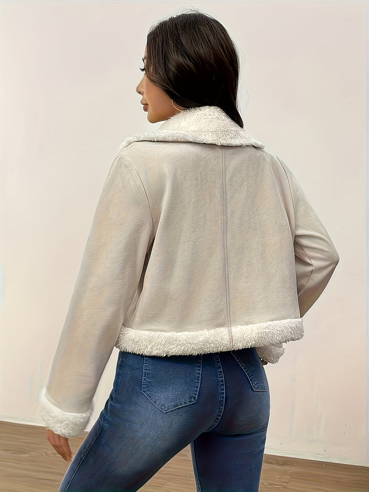 Eryka - Long Sleeve Faux Leather Jacket