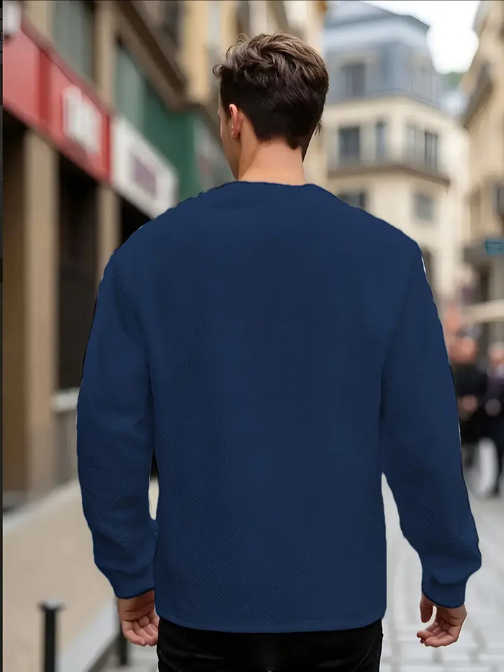 Malinga - סווטשירט עם דפוס גיאומטרי קז'ואלי ושרוולים ארוכים