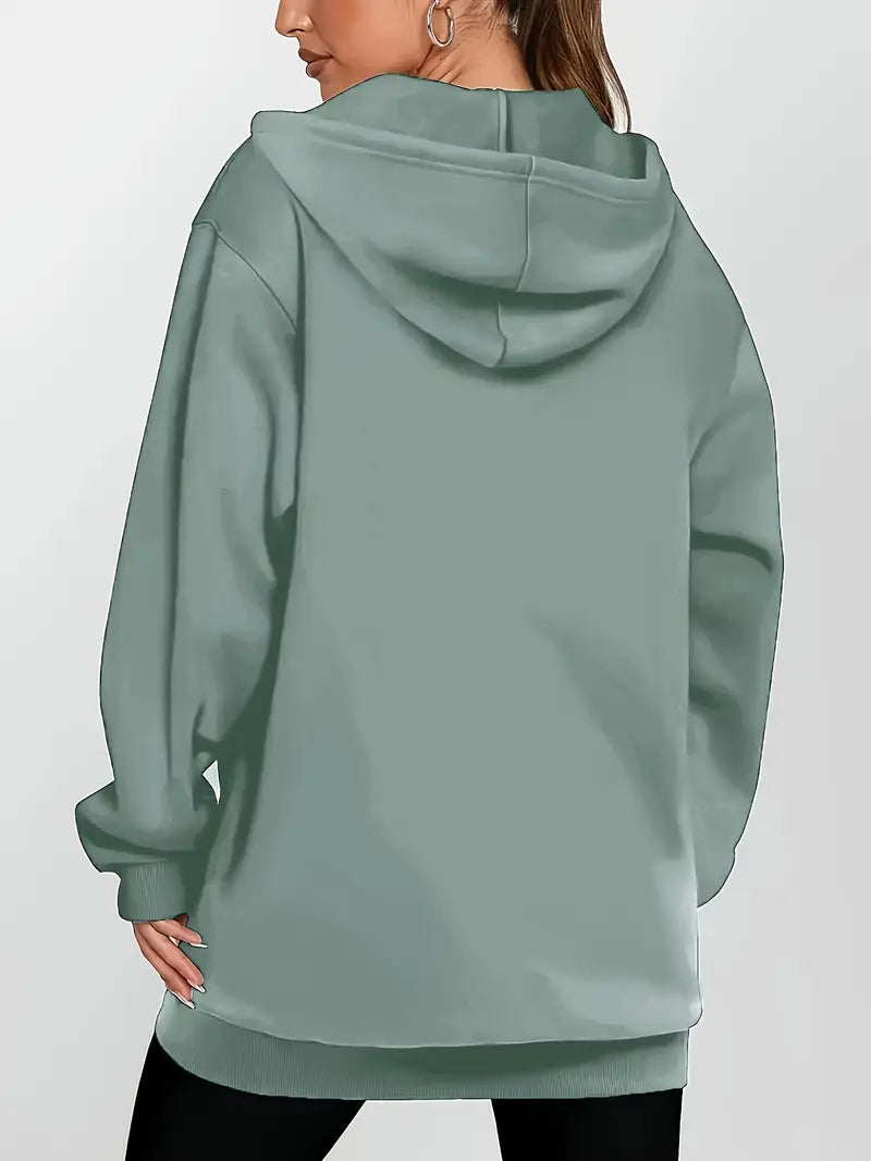 Angeleen - ז'קט עם רוכסן, הדפס גיאומטרי וכובע