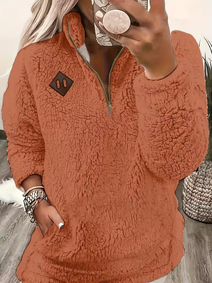 Humera - ז'קט אלגנטי עם רוכסן ושרוולים ארוכים