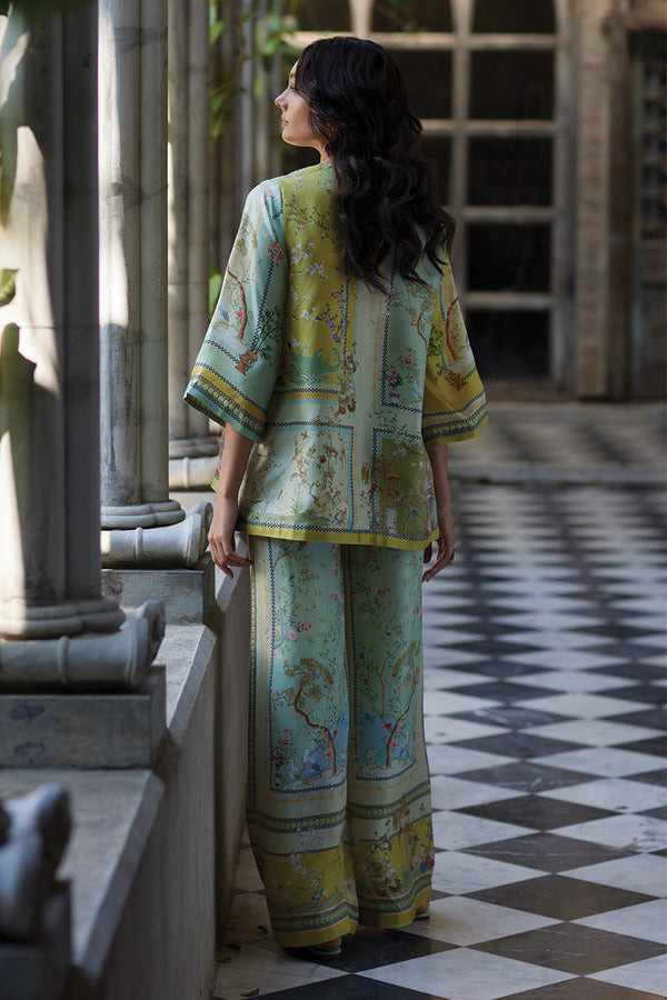 Paulette - סט מכנסיים עם פרחים בסגנון פיוז'ן