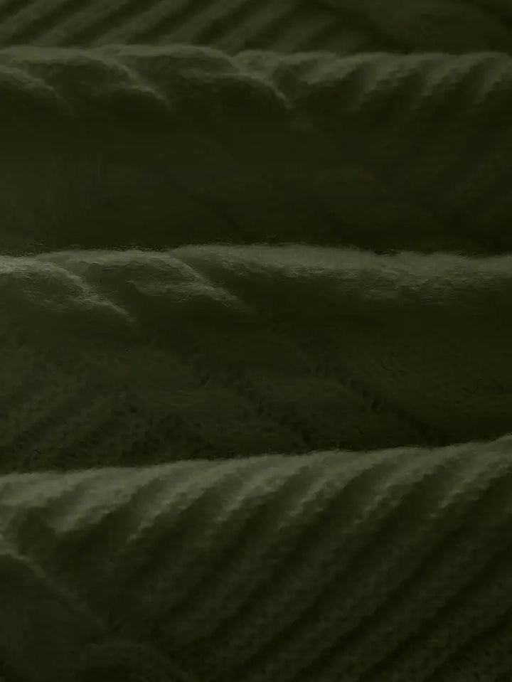 Jilson - סוודר מרקם עם צווארון עגול ושרוולים ארוכים