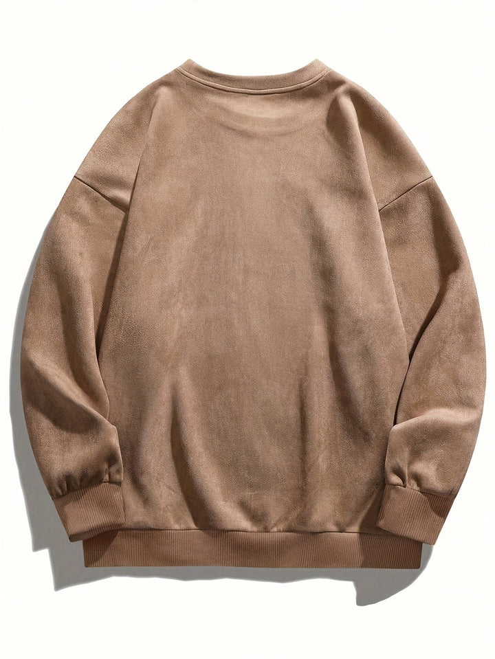 Nicholson - חולצת שרוולים ארוכים עם צווארון עגול בסגנון קז'ואל