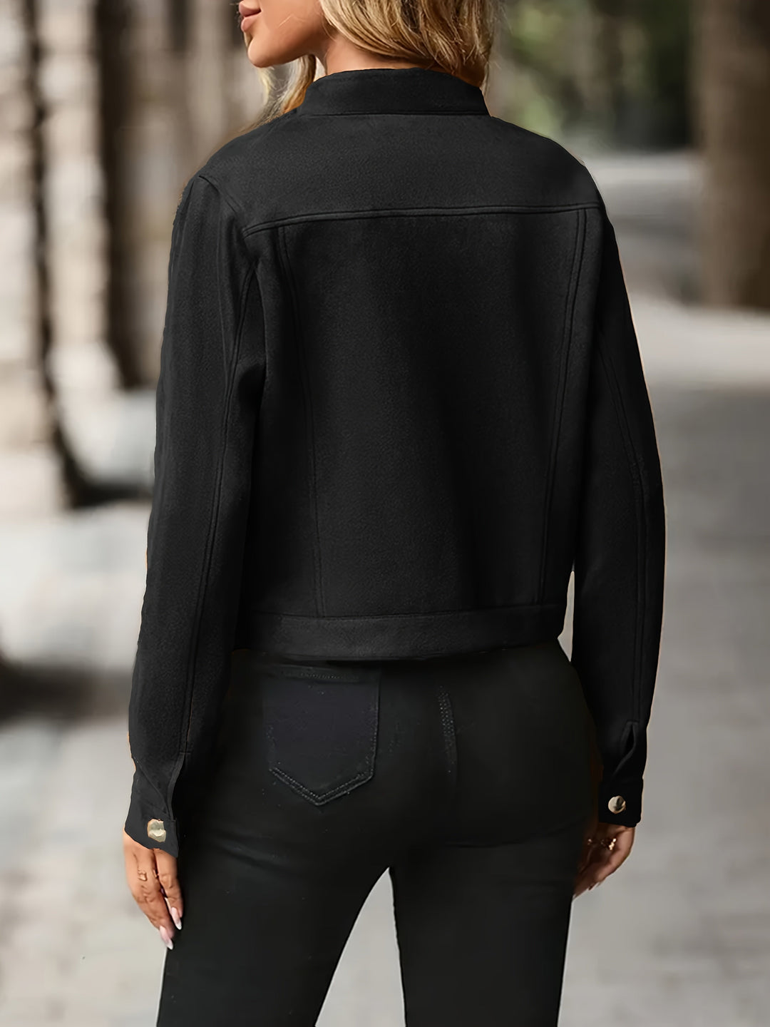 Slavica - ז'קט וינטג' עם שרוולים ארוכים וכפתורים קדמיים