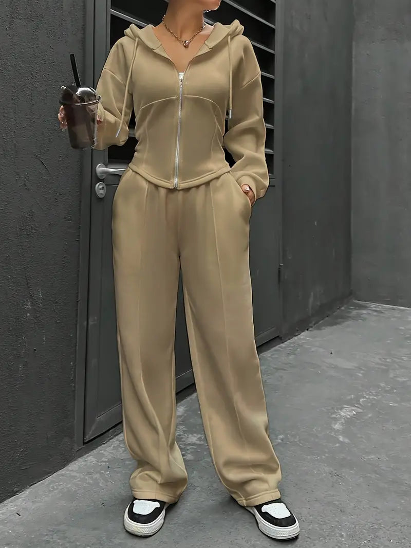 Nanci - סט שני חלקים קז'ואל עם שרוולים ארוכים