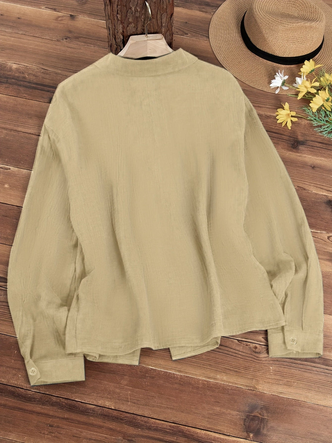 Paige - חולצת כפתורים עם שרוולים ארוכים