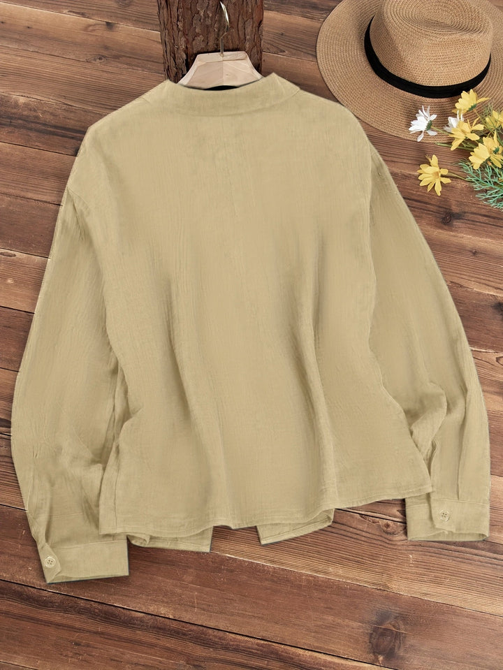 Paige - חולצת כפתורים עם שרוולים ארוכים