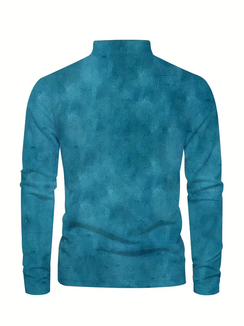 Giles - חולצת דש עם הדפס סירת מפרש תלת-ממדית מסוגננת