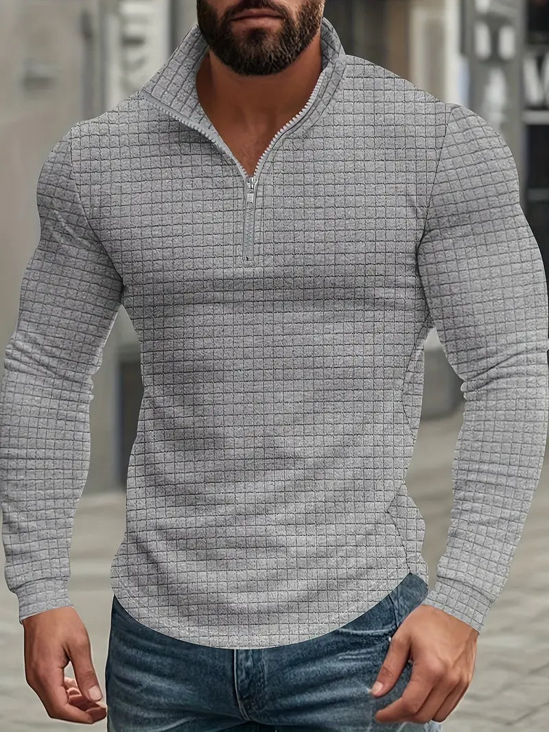 Jarryd - סווטשירט עם שרוולים ארוכים ורוכסן חצי