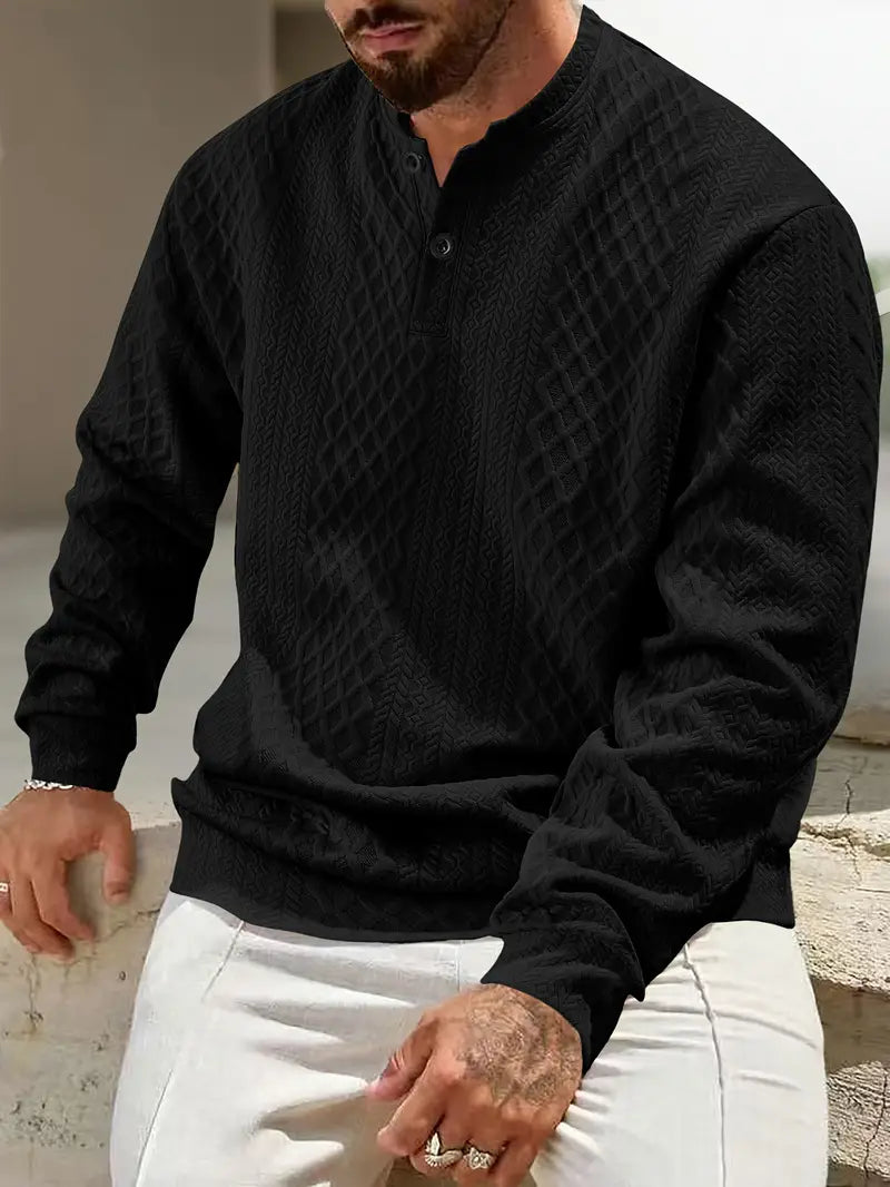 Warriner - סווטשירט עם שרוולים ארוכים ועיצוב גיאומטרי