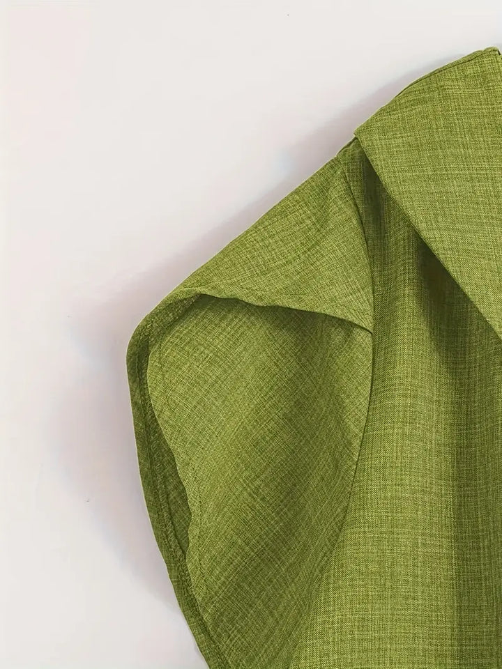 Milany - חולצת צווארון א-סימטרי קז'ואל