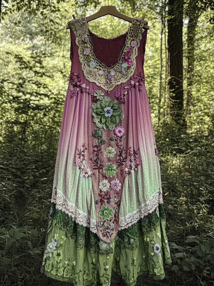 Evabella - שמלת טנק משי פסיפס