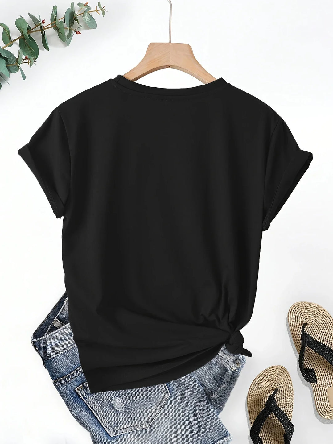 Larson - חולצת טי שרוול קצר בסגנון קז'ואל עם הדפס לב