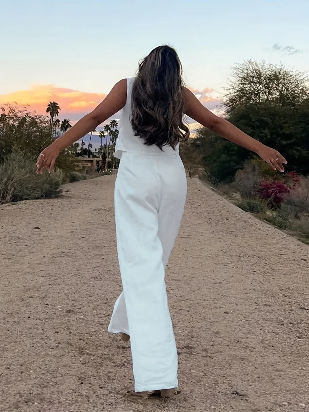 Jorja - סט אלגנטי ללא שרוולים בשני חלקים