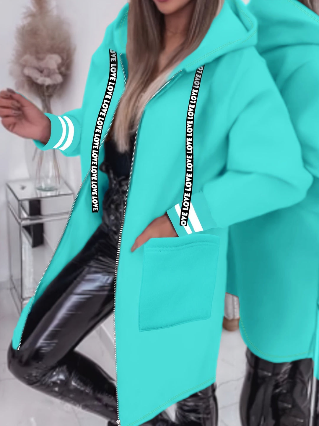 Nicola - ז'קט ארוך עם כיסים בצדדים