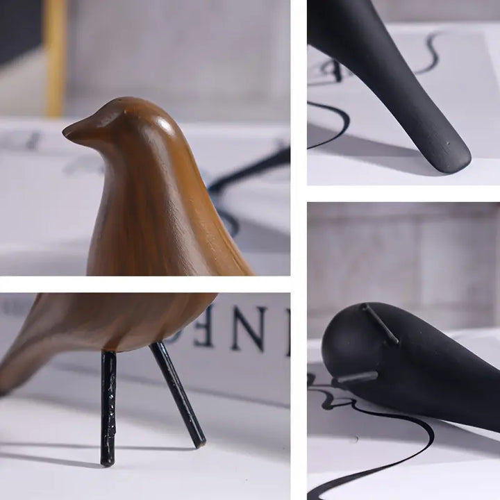 DecoPerch - סט פסלי ציפורים מופשטים בסגנון ארט דקו