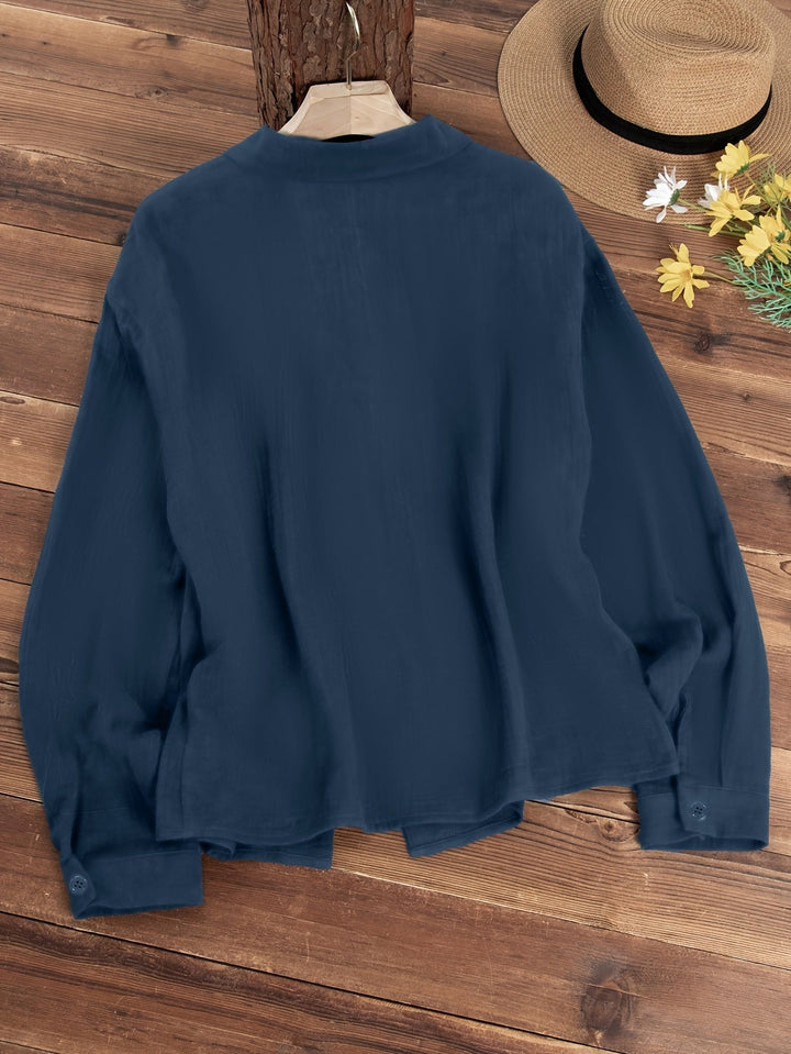 Paige - חולצת כפתורים עם שרוולים ארוכים