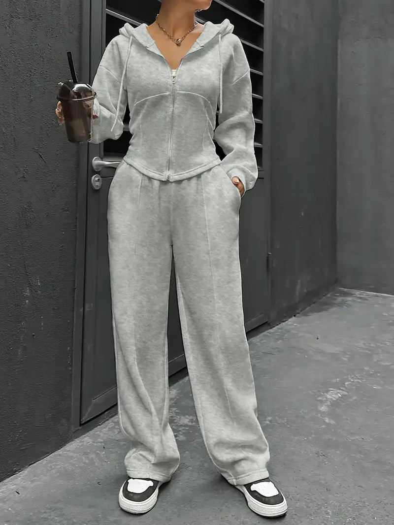 Nanci - סט שני חלקים קז'ואל עם שרוולים ארוכים