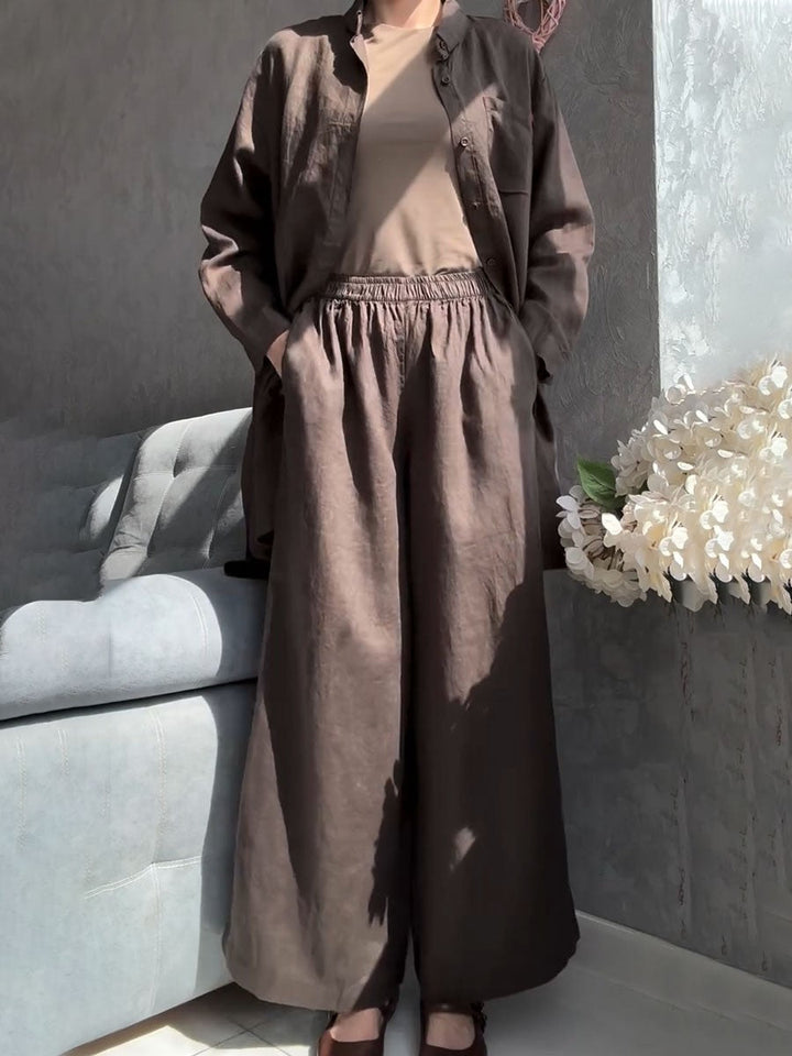 Darlene - סט פשתן נוח בשני חלקים