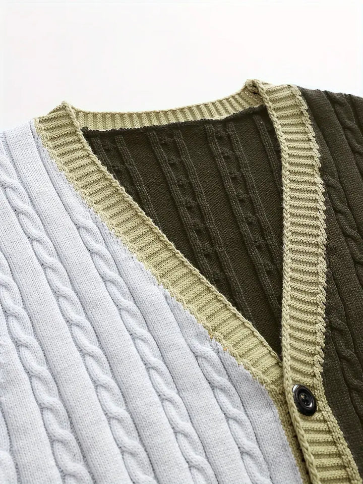 Bryant - קרדיגן ארוך עם שרוולים ארוכים מסריג נושם