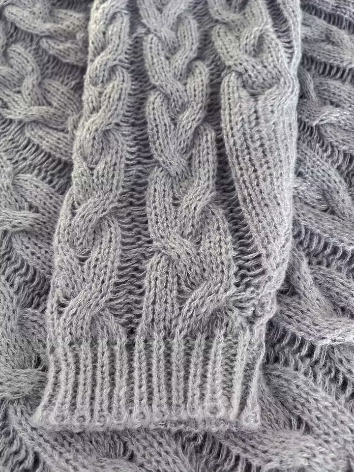 Miette - סוודר סרוג קז'ואל עם שרוולים ארוכים