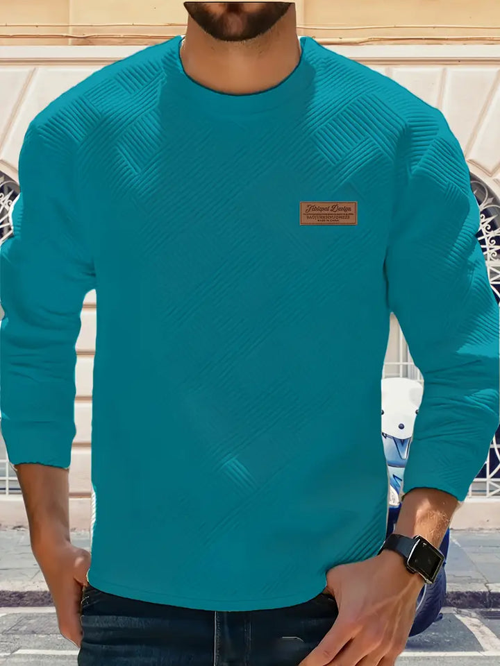 Malinga - סווטשירט עם דפוס גיאומטרי קז'ואלי ושרוולים ארוכים