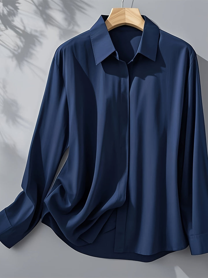 Elenochka - חולצת כפתורים אלגנטית עם שרוולים ארוכים