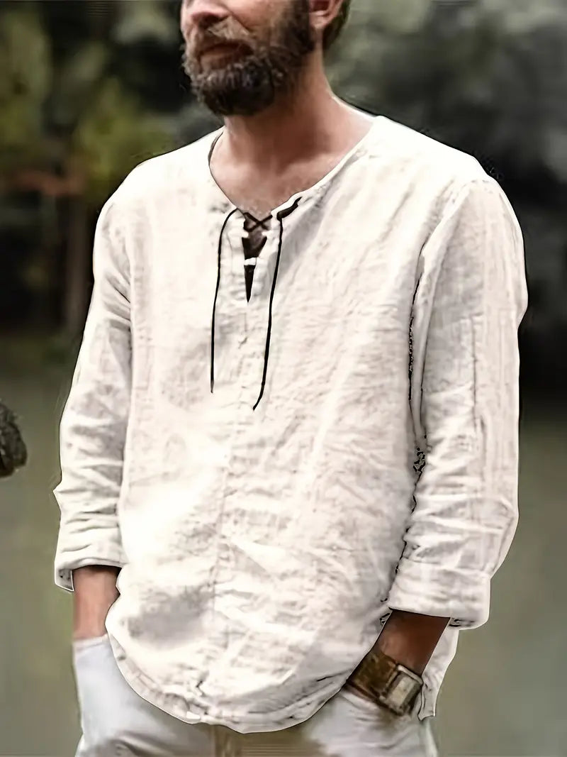 Pawel - חולצת כותנה עם שרוולים ארוכים