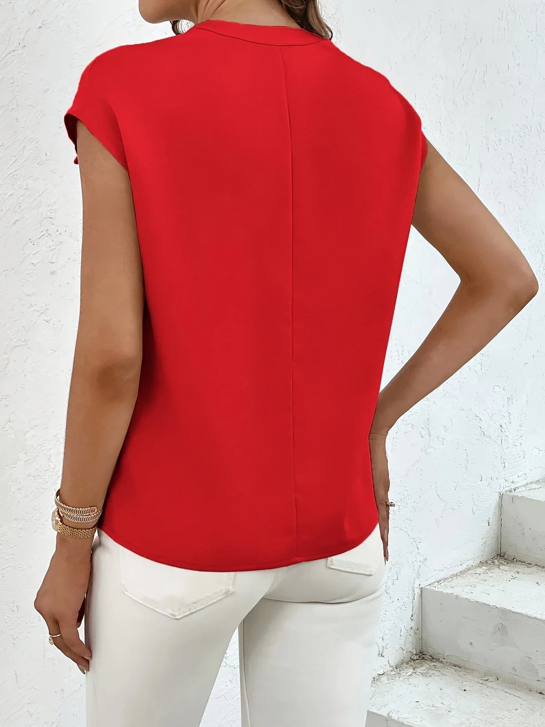 Marquita - חולצת קיץ יומיומית עם שרוולים קצרים וכיסים