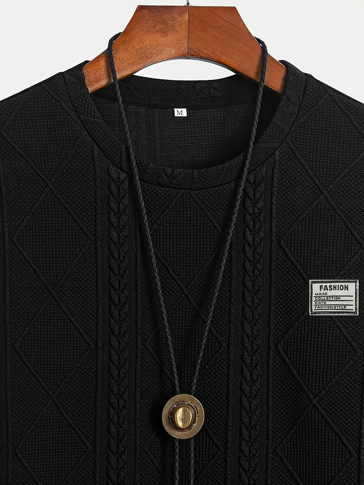 Lyman - סווטשירט עם שרוולים ארוכים ועיצוב גיאומטרי