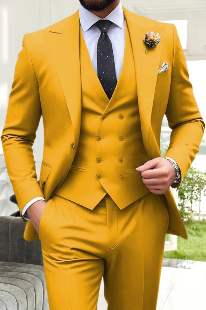 Gremist - חליפות 3 חלקים עם דש מחודד וחתך צר