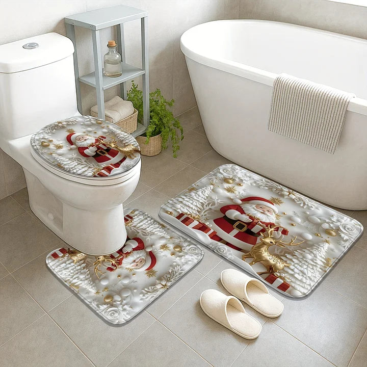 MerryBath - מחצלות אמבטיה ווילונות מקלחת לחגים