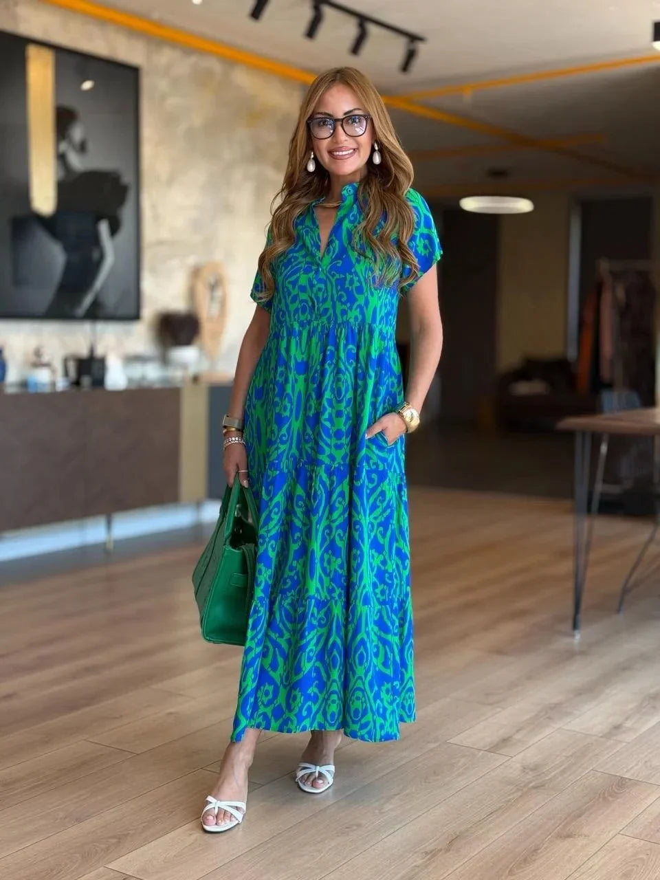 Jubilee - שמלת קו A מודפסת בגזרה רפויה