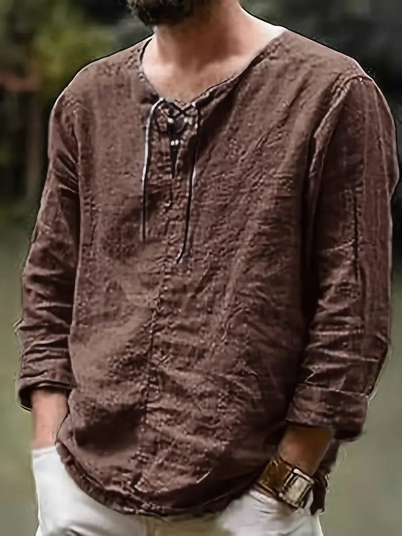 Pawel - חולצת כותנה עם שרוולים ארוכים