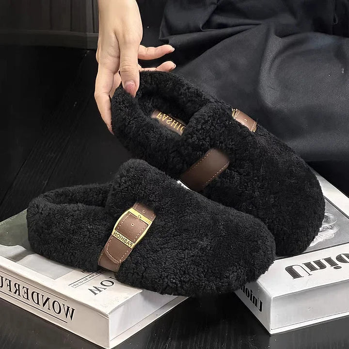 Zilvia - נעלי צמר כבשים חמות בסגנון פיות