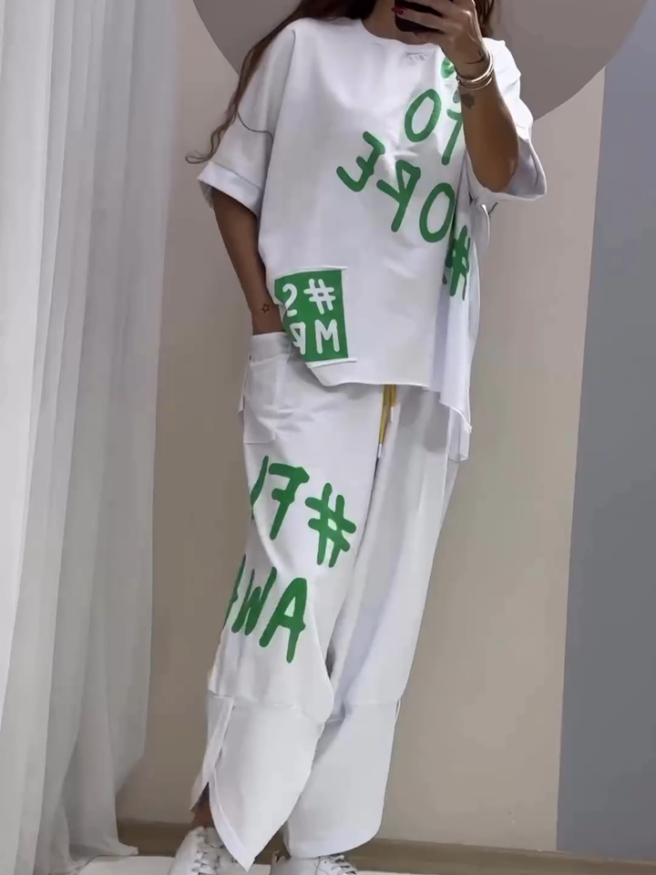 Lela - סט שני חלקים קז'ואלי עם הדפס