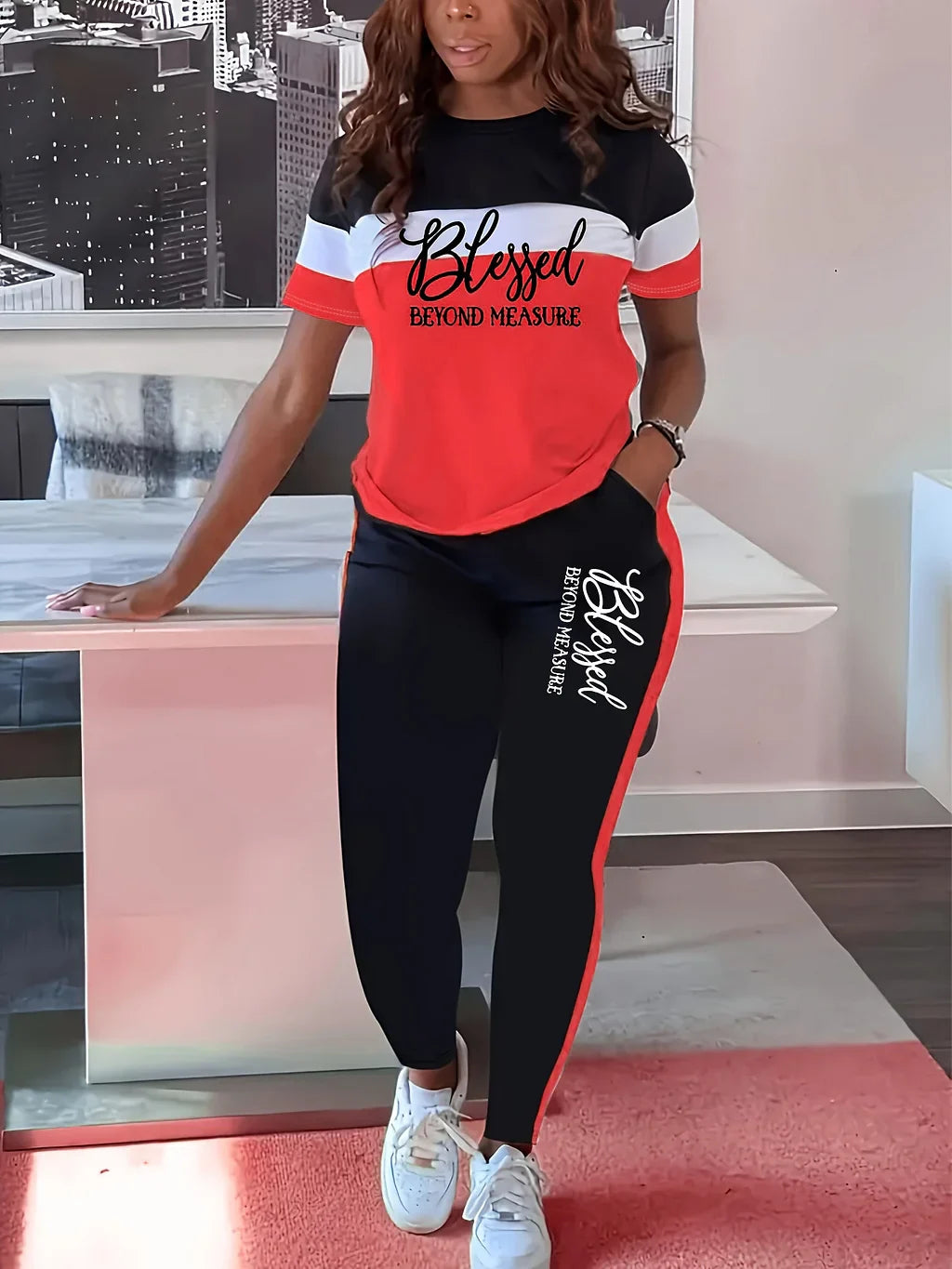 Fotini - חליפת ספורט קז'ואל צבעונית ואופנתית לקיץ