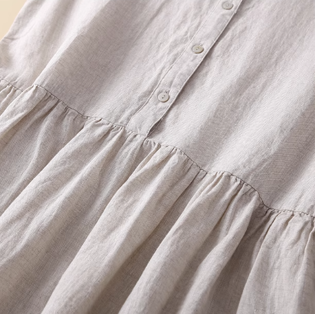 Nerissa - שמלת כותנה אומנותית ופשוטה